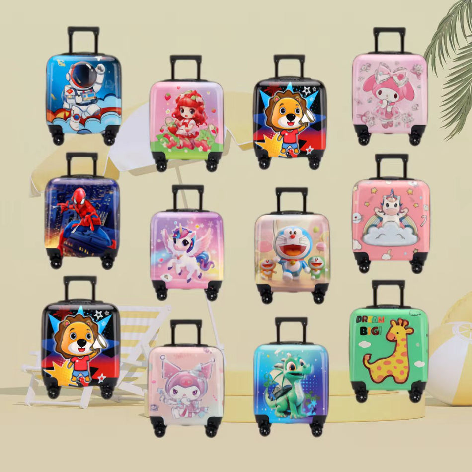 Kids' Animal Cartoon Trolley Suitcase with Expansion