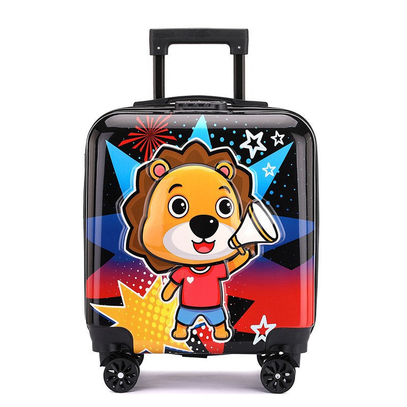 Kids' Animal Cartoon Trolley Suitcase with Expansion