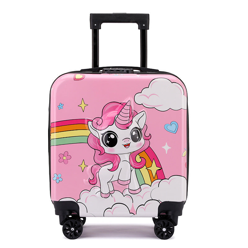 Kids' 18-Inch Large Capacity Cartoon Trolley Case
