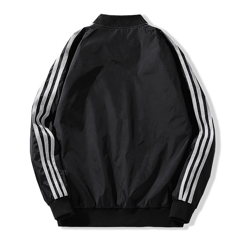 Men's Slim Fit Stand Collar Japanese Athletic Casual Jacket