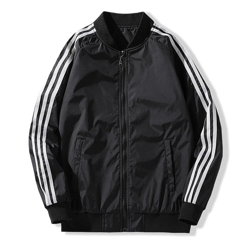 Men's Slim Fit Stand Collar Japanese Athletic Casual Jacket