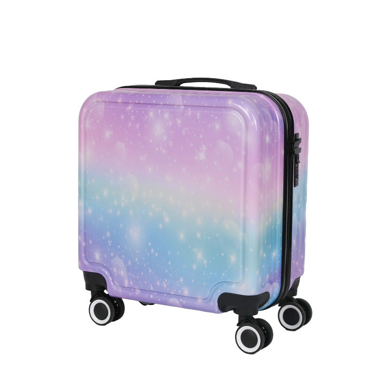 Kids' 20-Inch Gradient Cartoon Carry-On Suitcase