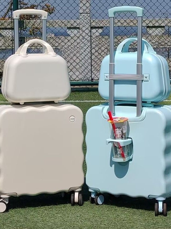 Kids' Cartoon Ride-On Suitcase with Cup Holder