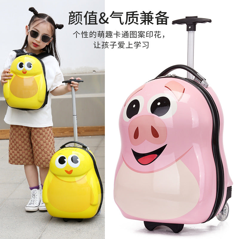 Kids' 3D Eggshell Trolley Case with Backpack Set