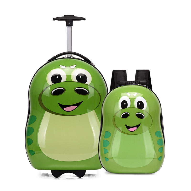 Kids' 3D Eggshell Trolley Case with Backpack Set