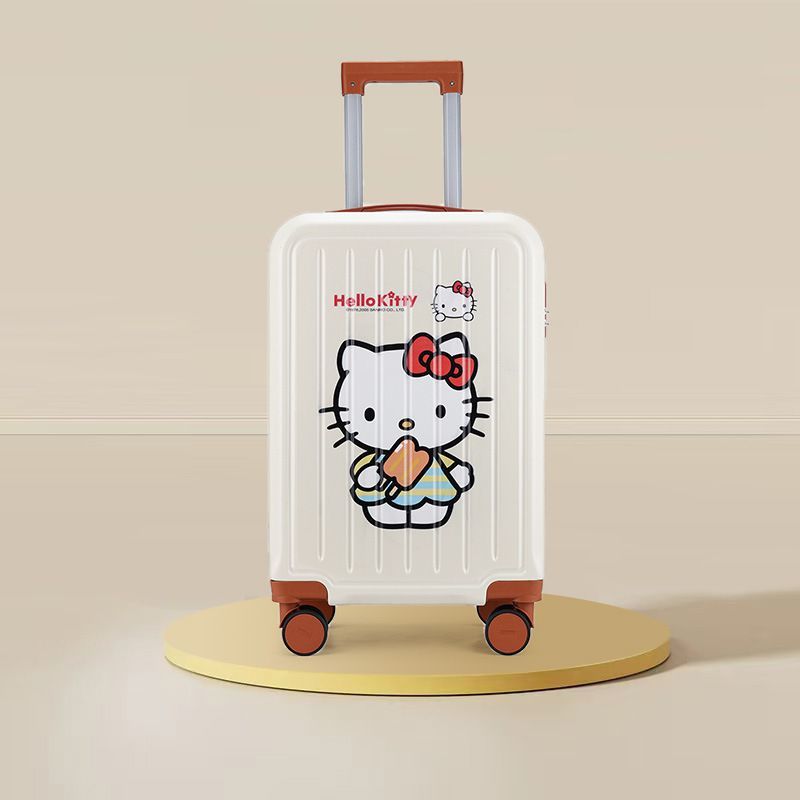 Girls' 20-Inch KT Cat Silent Wheel Suitcase