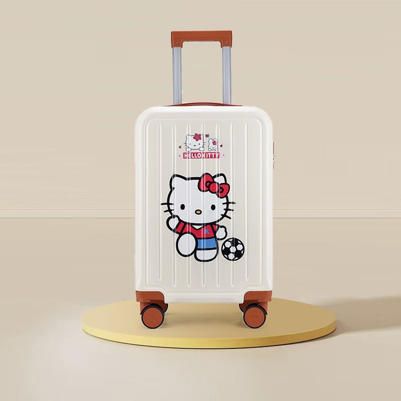 Girls' 20-Inch KT Cat Silent Wheel Suitcase