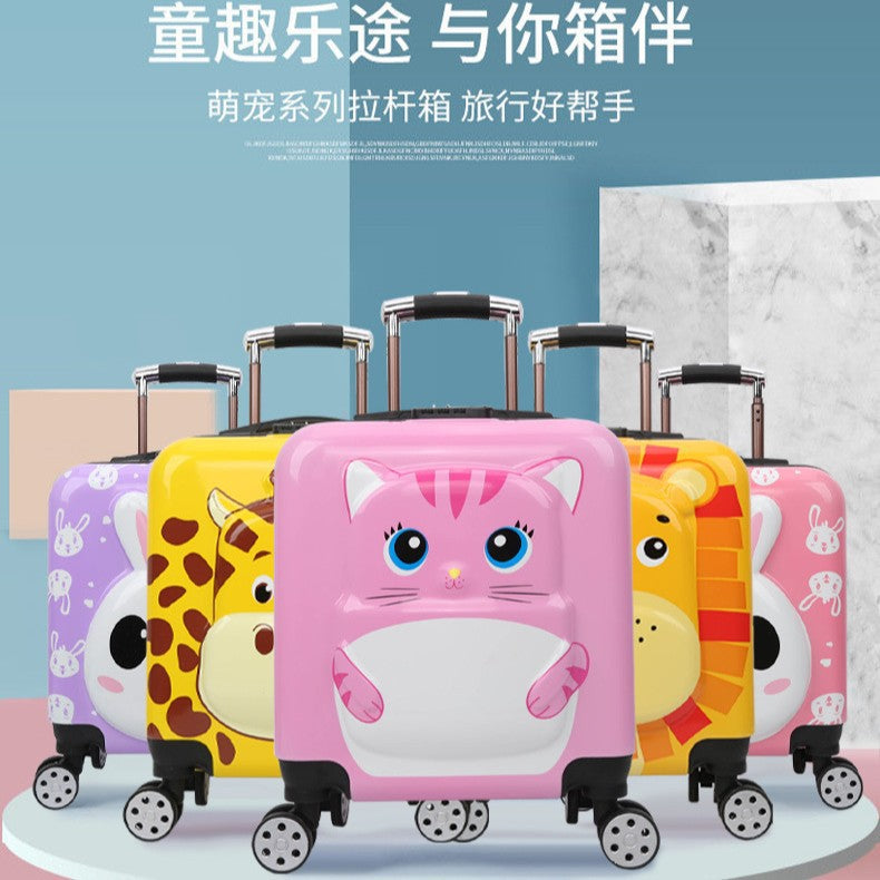 Kids' 18-Inch Yellow Duck Cartoon Trolley Case