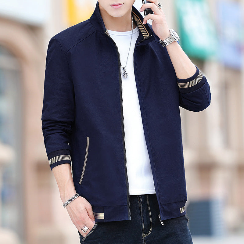 Men's Korean Slim Fit Washed Cotton Utility Jacket