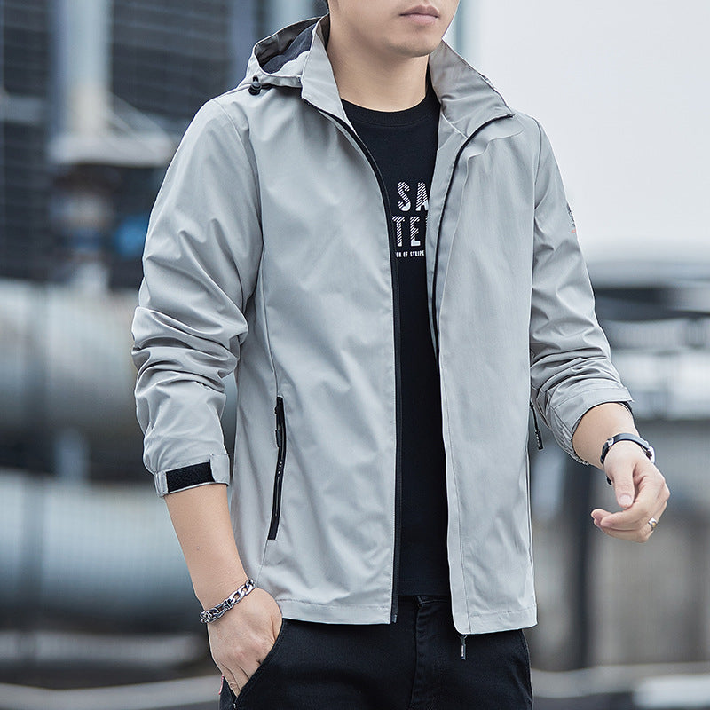 Men's Urban Hooded Windproof Zippered Casual Winter Jacket