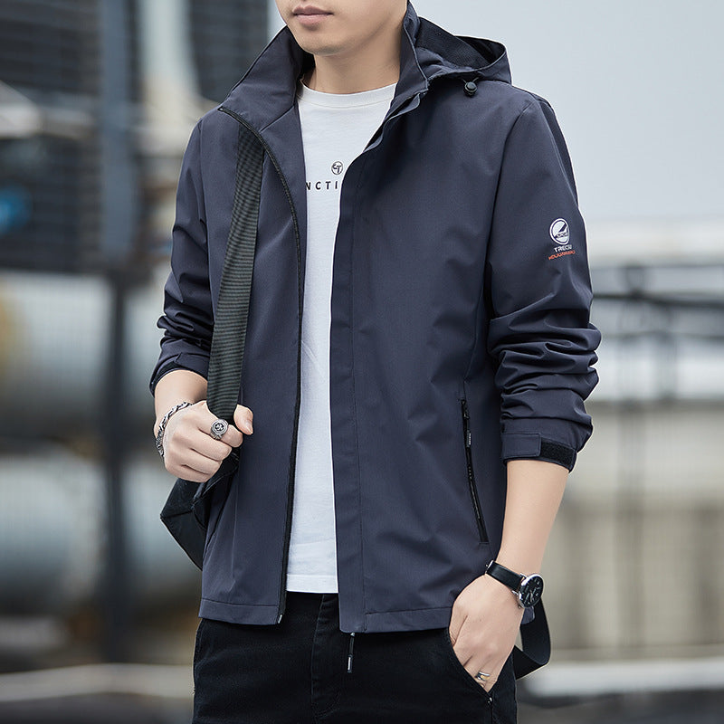 Men's Urban Hooded Windproof Zippered Casual Winter Jacket