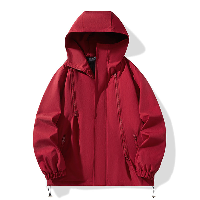 Men's American Loose Fit Hooded Workwear Utility Jacket