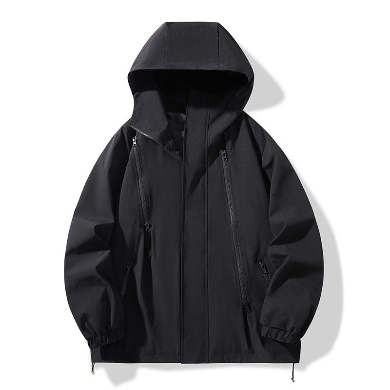 Men's American Loose Fit Hooded Workwear Utility Jacket