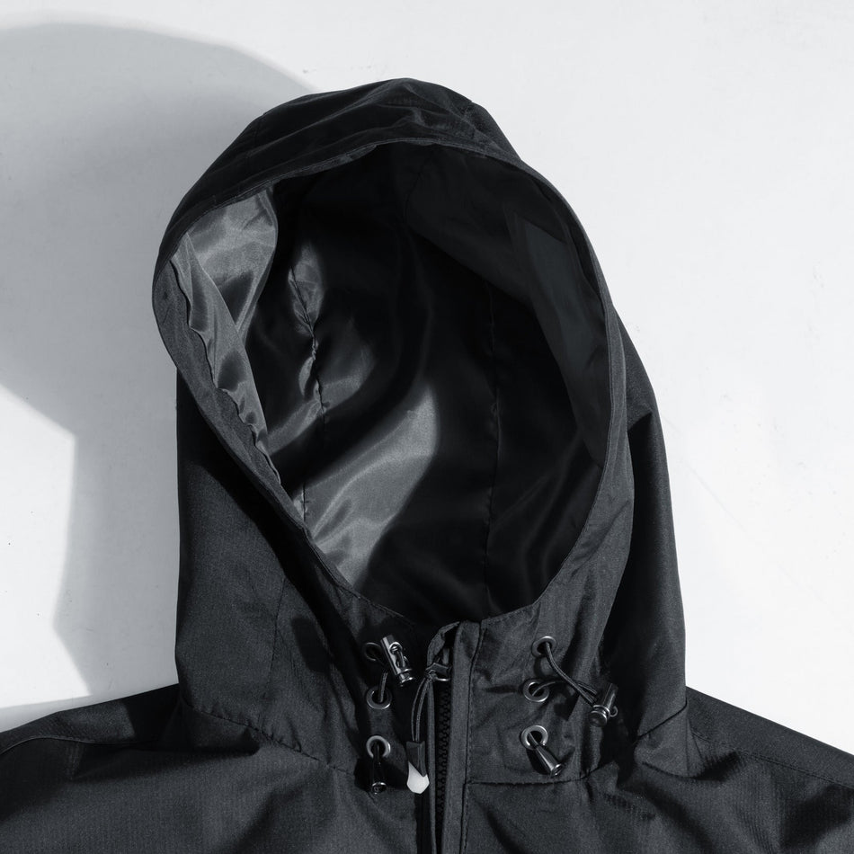 Men's Pure Washed Cotton Hooded Loose Sports Utility Jacket
