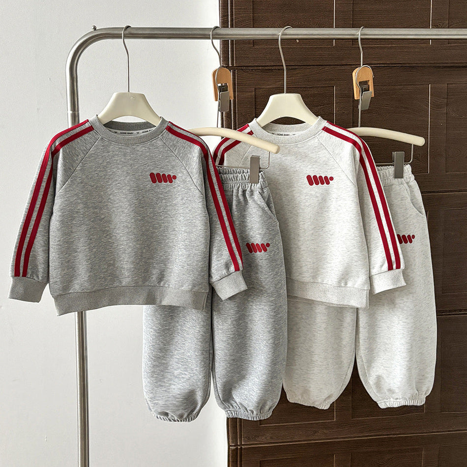 Kids' Cotton Blend Sweatshirt and Pants Two-Piece Set