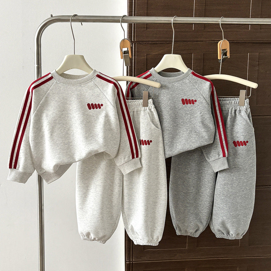 Kids' Cotton Blend Sweatshirt and Pants Two-Piece Set