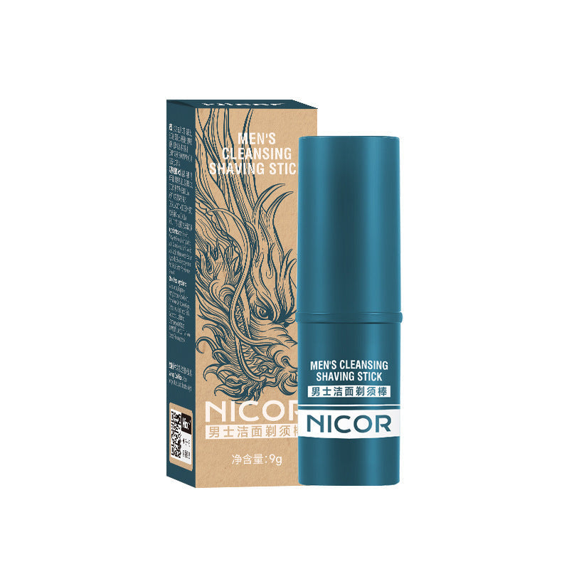 Nicor Men's Facial Cleansing Shaving Stick, Softening Solid Cream