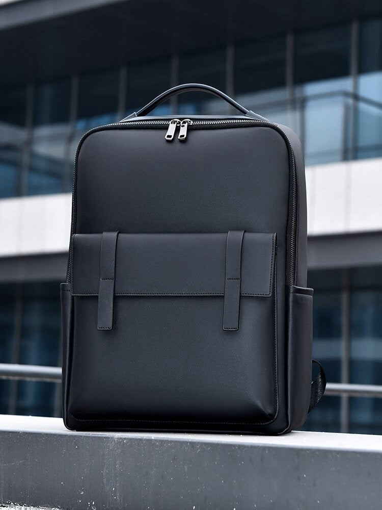 Men's 16" Laptop Waterproof Leather Travel Backpack