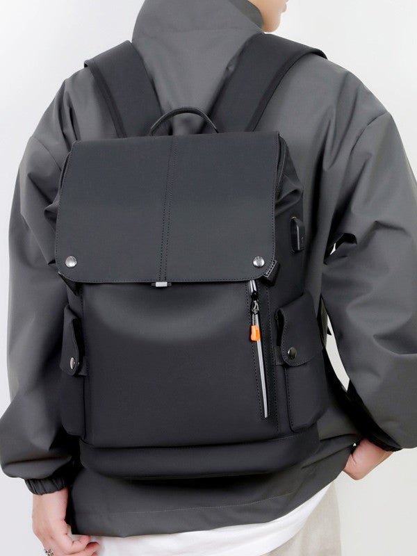Men's 16" Laptop Leather Waterproof Travel Backpack