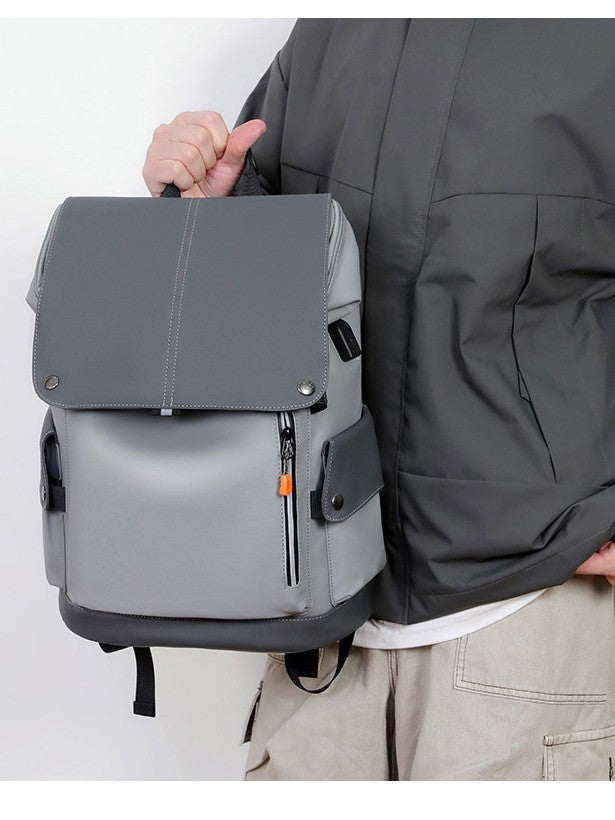 Men's 16" Laptop Leather Waterproof Travel Backpack