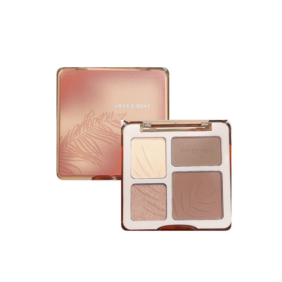 Sweet Mint Four-Color Matte Brightening Contour Palette