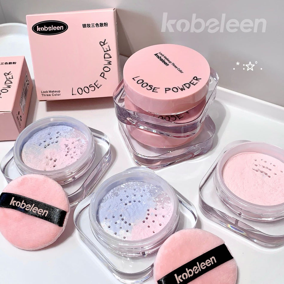 Kobeleen Three-Color Loose Powder Matte Oil-Control Makeup