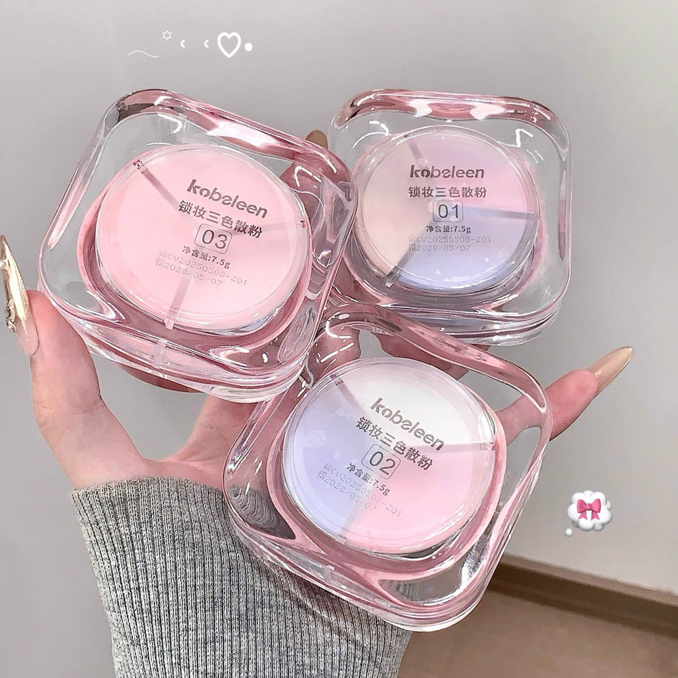 Kobeleen Three-Color Loose Powder Matte Oil-Control Makeup