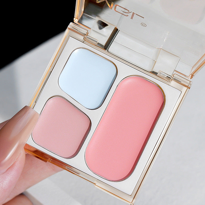 Three-Color Blush Cream Matte Natural Contouring Makeup Palette