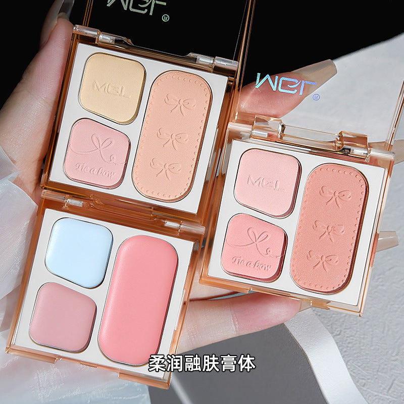 Three-Color Blush Cream Matte Natural Contouring Makeup Palette