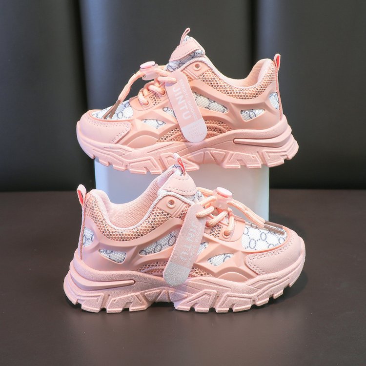 Kids' Mesh Running Shoes Breathable Sports Shoes with Rubber Sole