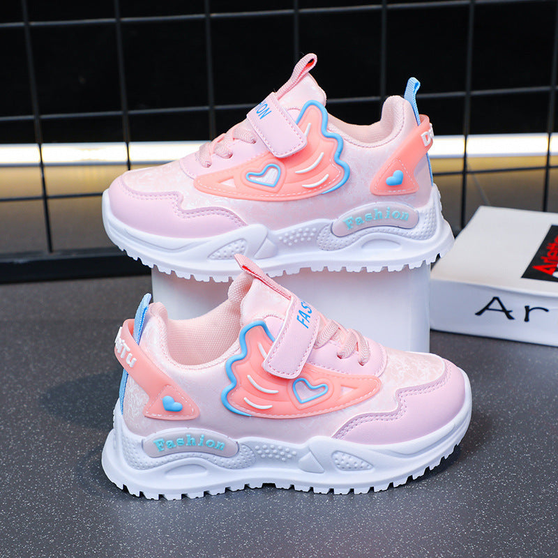 Kids' Lightweight Running Shoes Breathable Leather Casual
