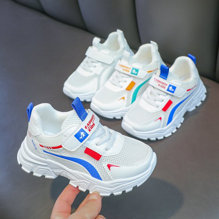 Kids' Breathable Mesh Shoes Striped Casual Sneakers for Boys