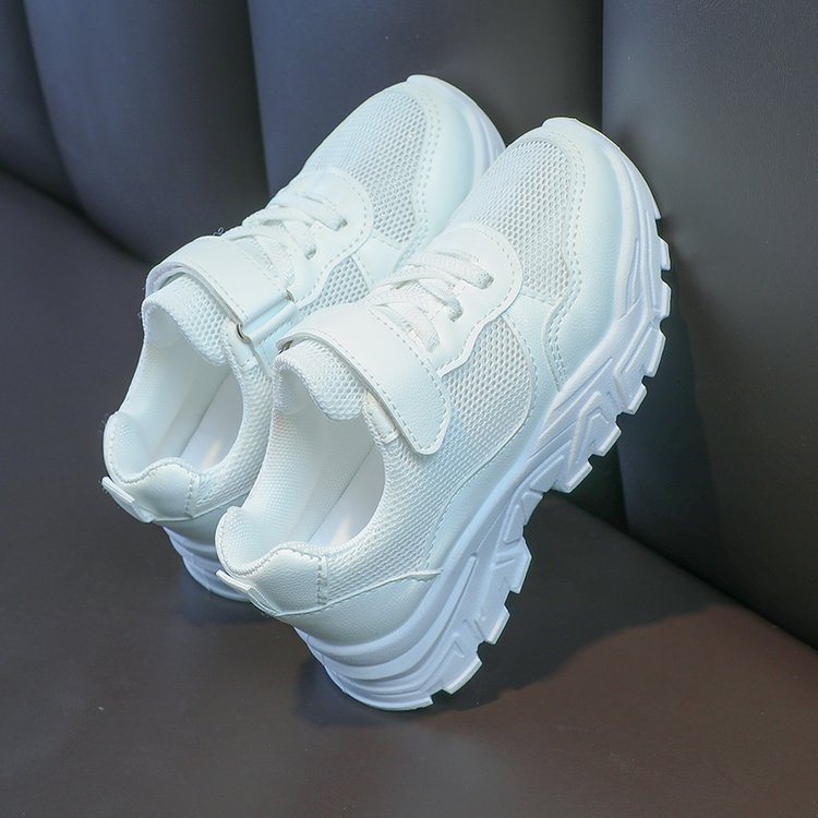 Kids' White Mesh Shoes Breathable Casual Running Sneakers