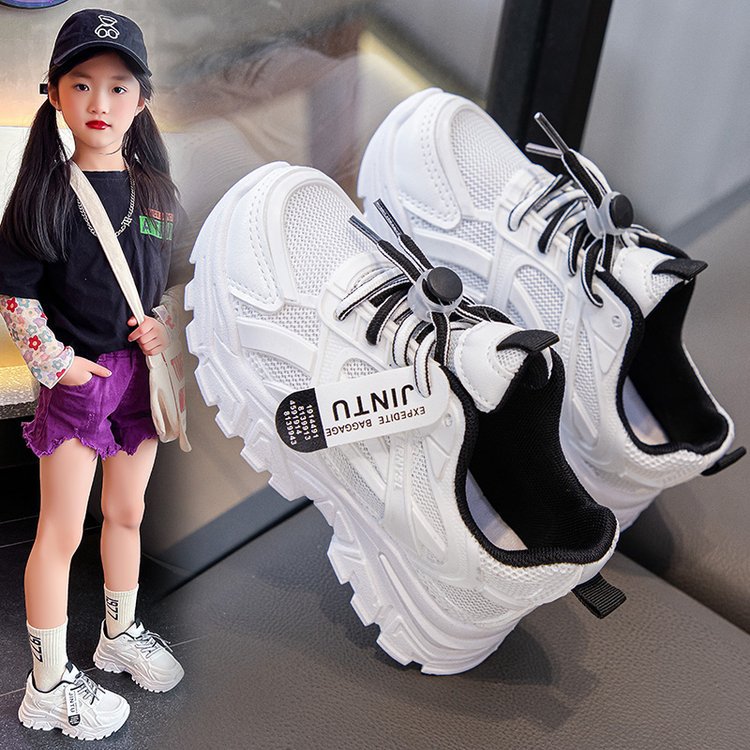 Kids' Breathable Mesh Dad Shoes Lightweight Casual Sneakers