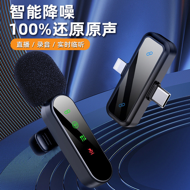 Wireless Mini Lavalier Microphone for Mobile Live Streaming