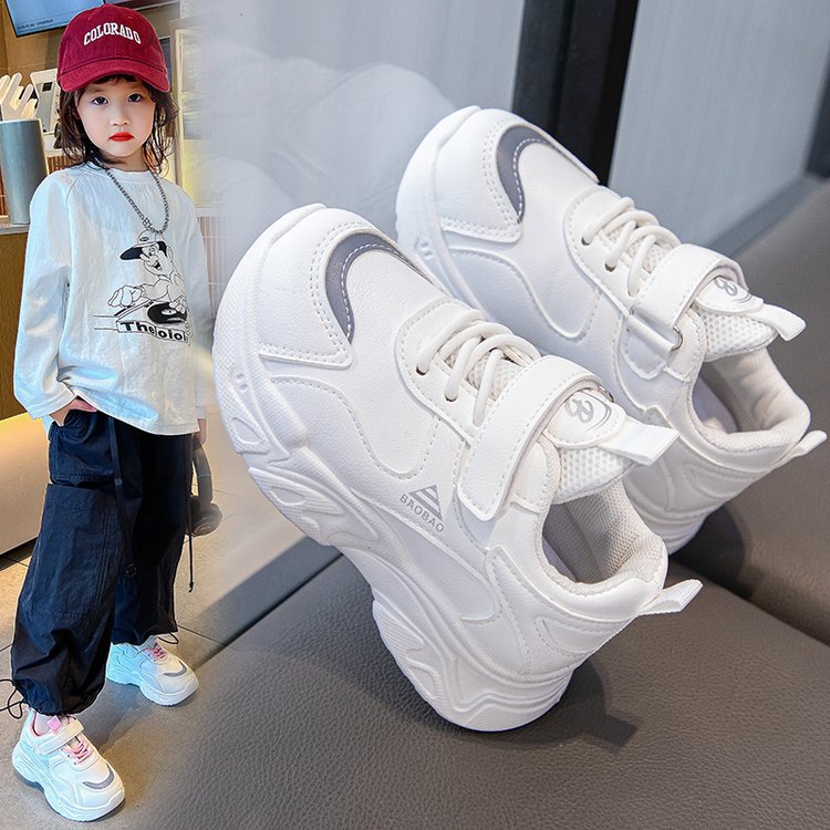 Kids' Breathable Dad Shoes Synthetic Leather Running Sneakers
