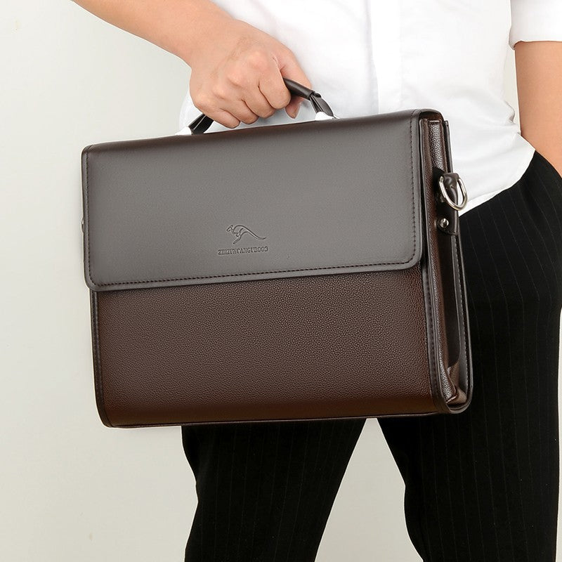 Men's  Tablet Waterproof PU Leather Business Briefcase Bag