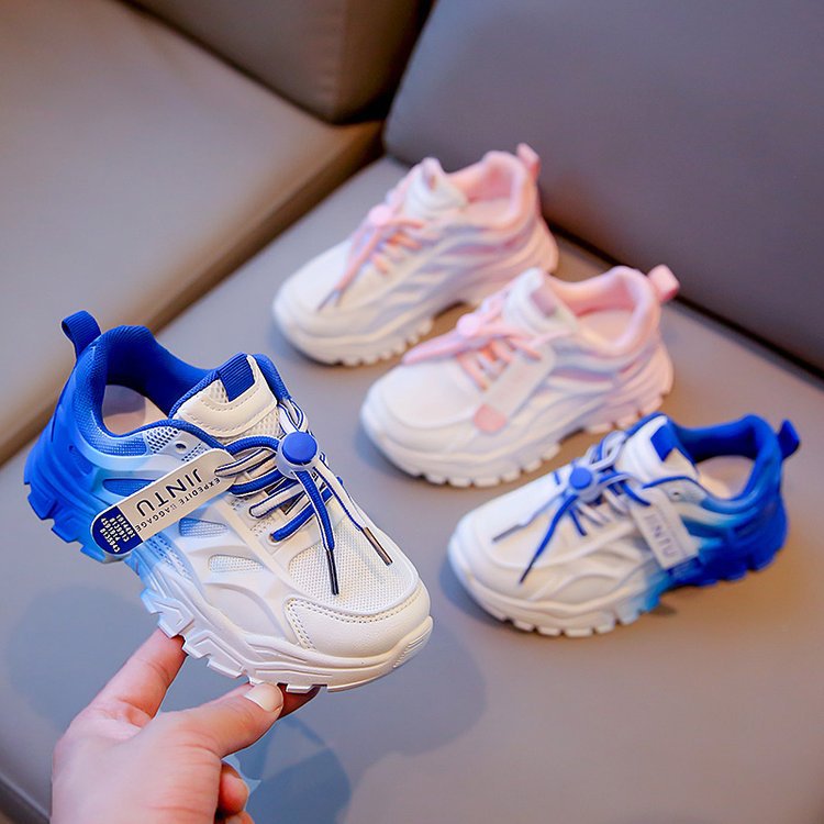 Girls' Breathable Mesh Dad Shoes Artificial Leather Sneakers
