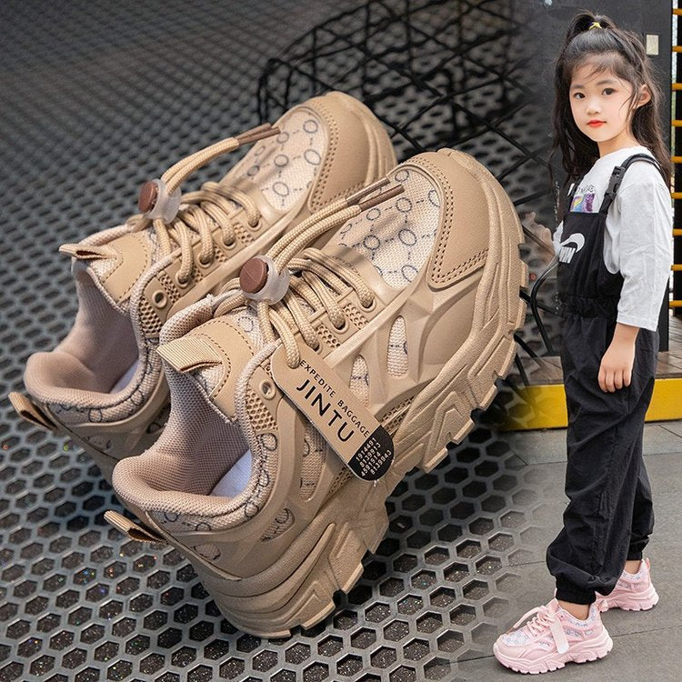 Girls Boys Kids Dad Shoes Lightweight Sports Running Sneakers