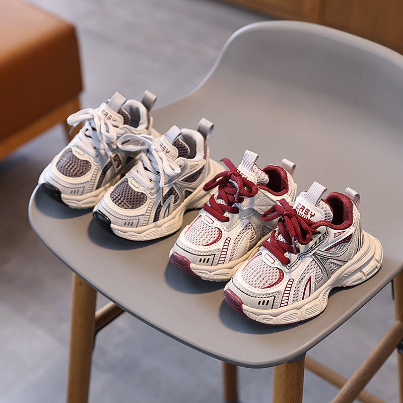 Kids Mesh Running Shoes Breathable Soft Sole Sports Sneakers