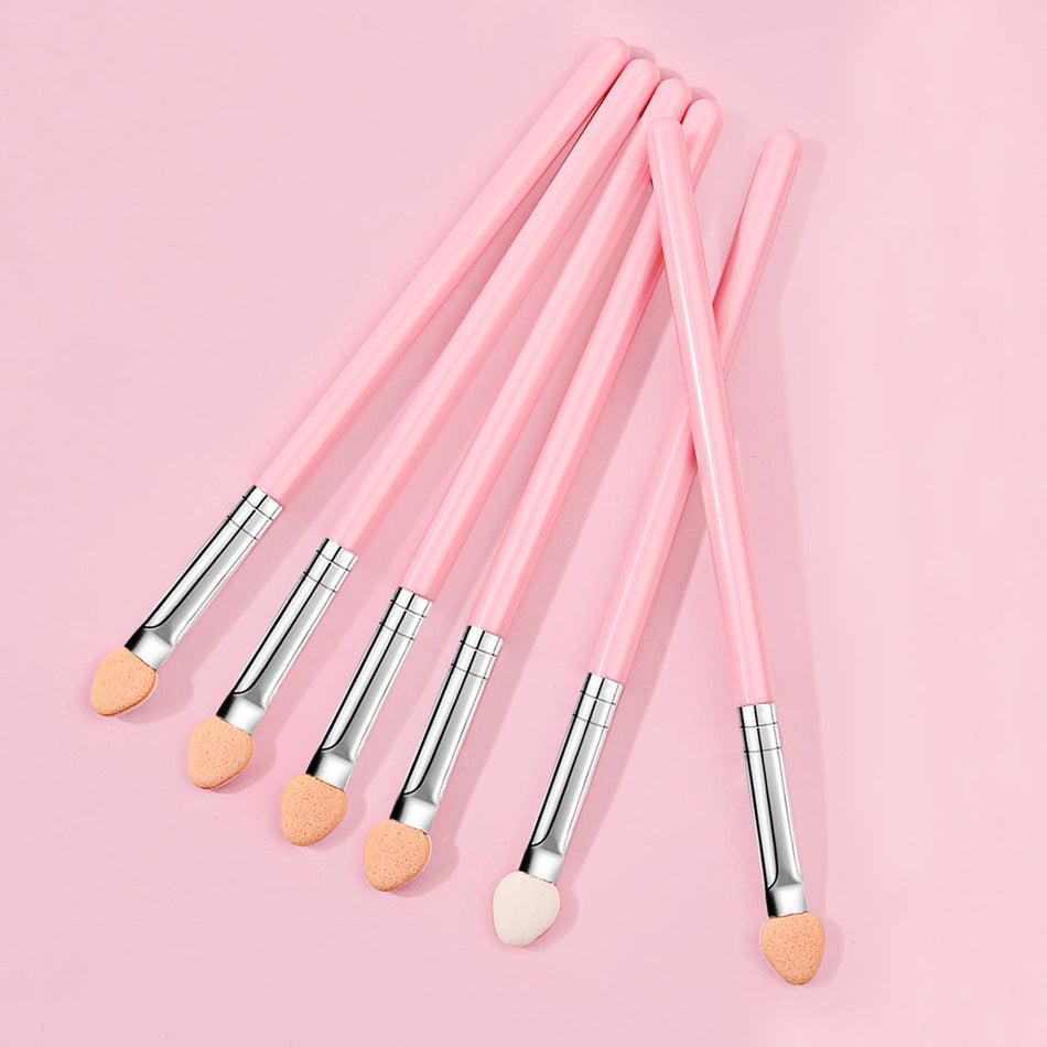 Two-Color Heart-Shaped Sponge Eyeshadow Brush for Makeup