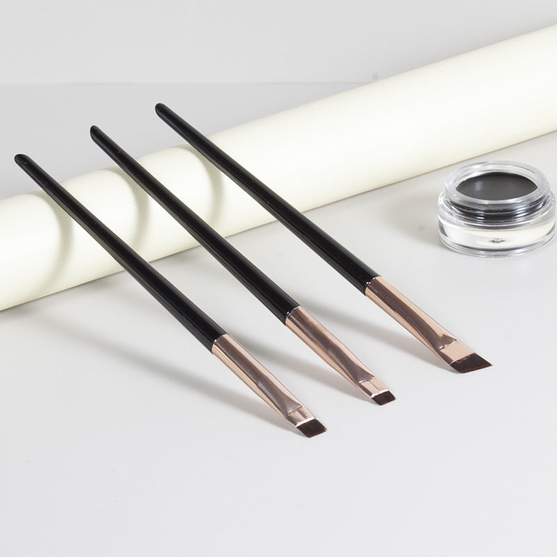 3-Piece Blade Makeup Brush Set for Eyeliner and Eyebrows