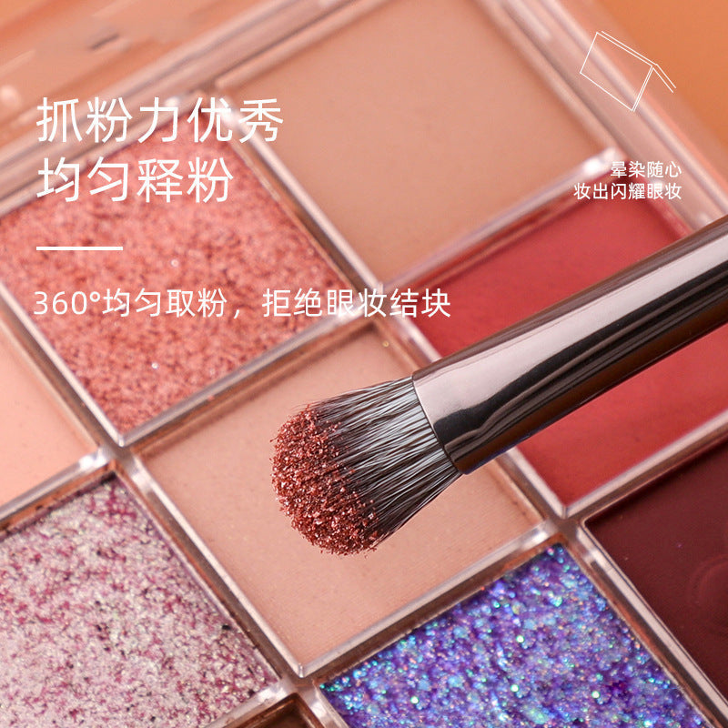4-Piece Makeup Brush Set with Mirror and Double-Ended Brushes