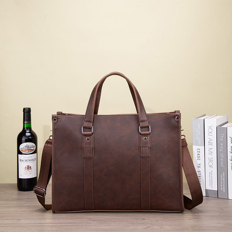 Men's Laptop Waterproof Retro Business Briefcase