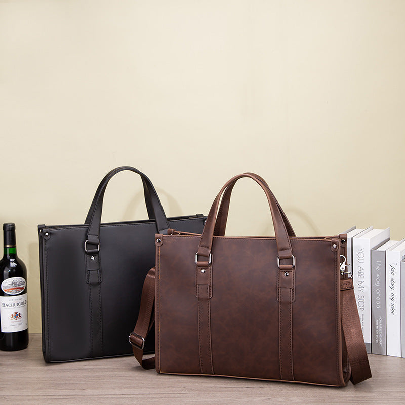 Men's Laptop Waterproof Retro Business Briefcase
