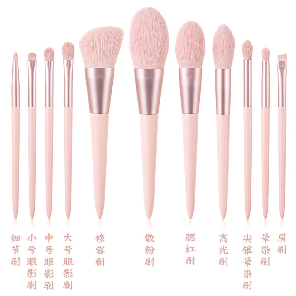 11-Piece Makeup Brush Set Loose Powder Blush Eye Shadow