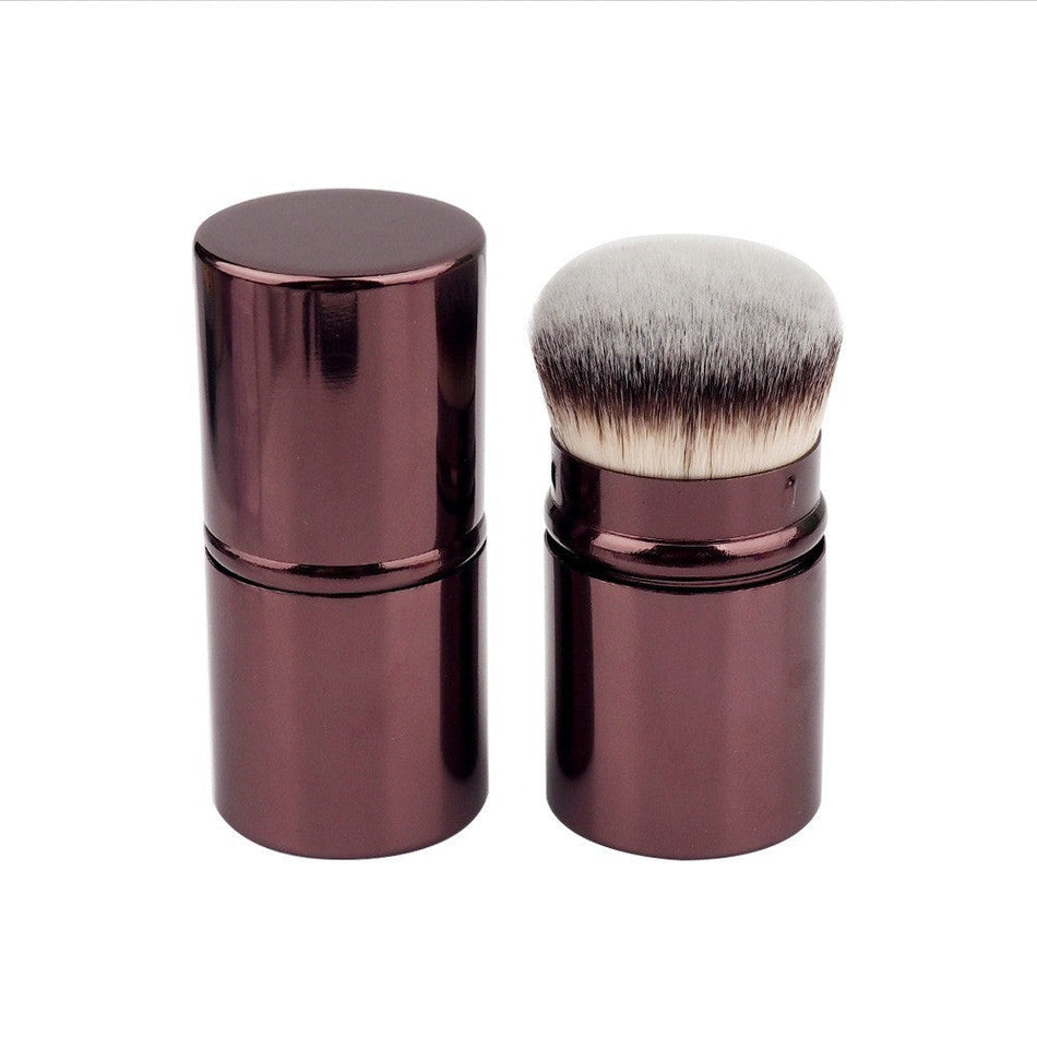 Brown Telescopic Powder Brush Portable Cosmetic Brush