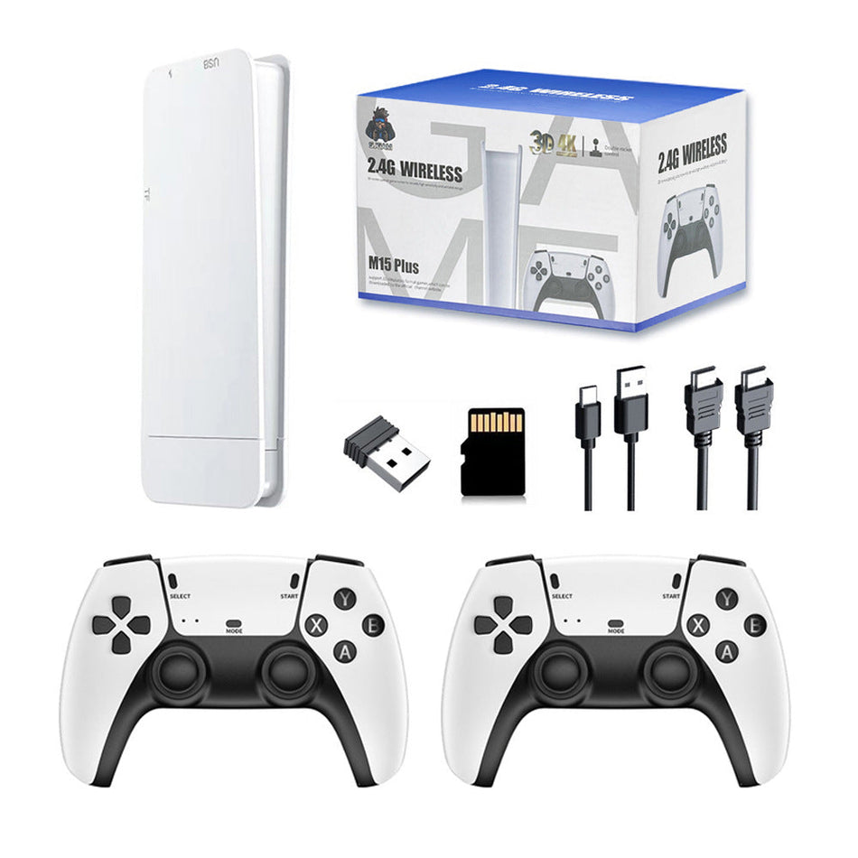 M15 Retro TV Game Console 64GB Wireless Dual Controller 1080P