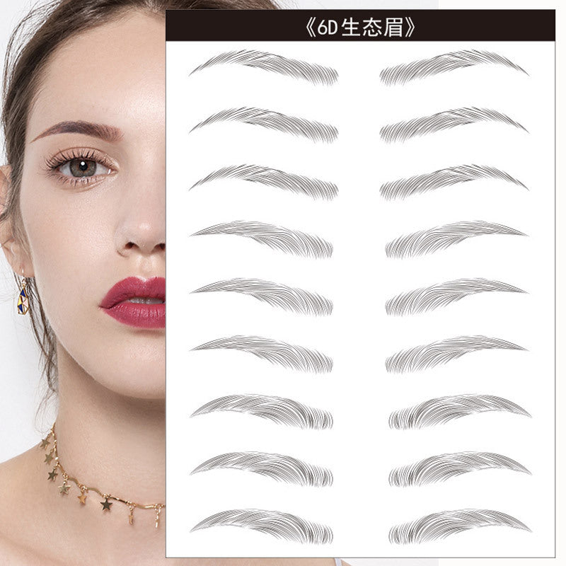 6D Eyebrow Stickers Waterproof Korean Style Simulated Brows