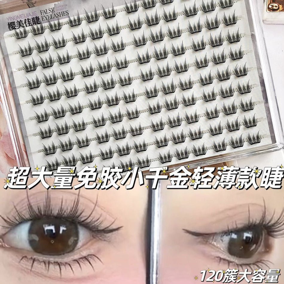 Glue-Free Lightweight Voluminous False Eyelashes Natural Look